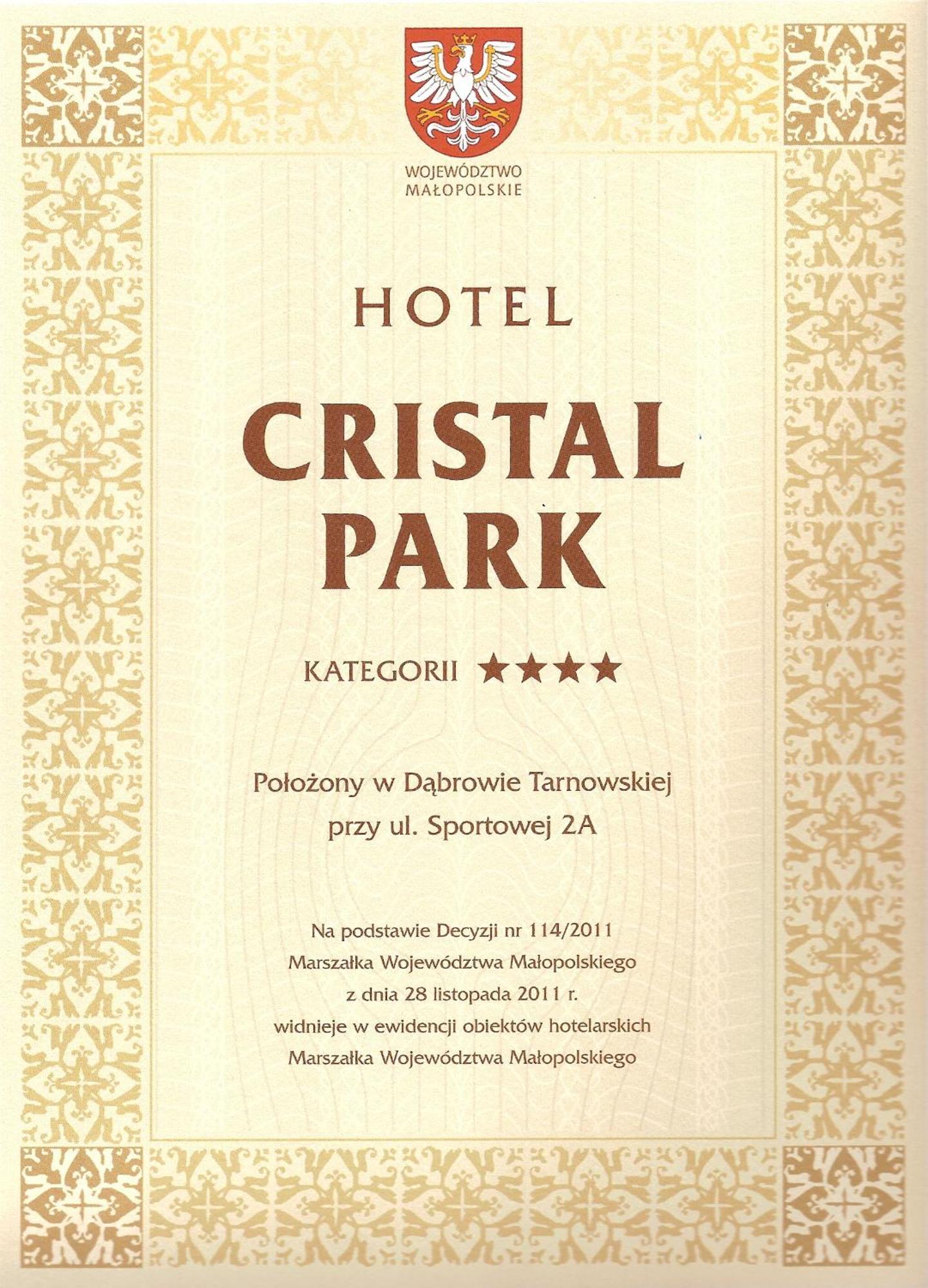 Hotel Cristal Park Dąbrowa Tarnowska Esterno foto